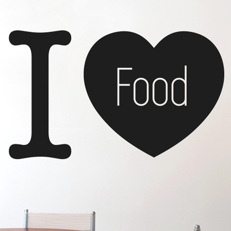 Food & Beverage Wall Decal, Black, Medium