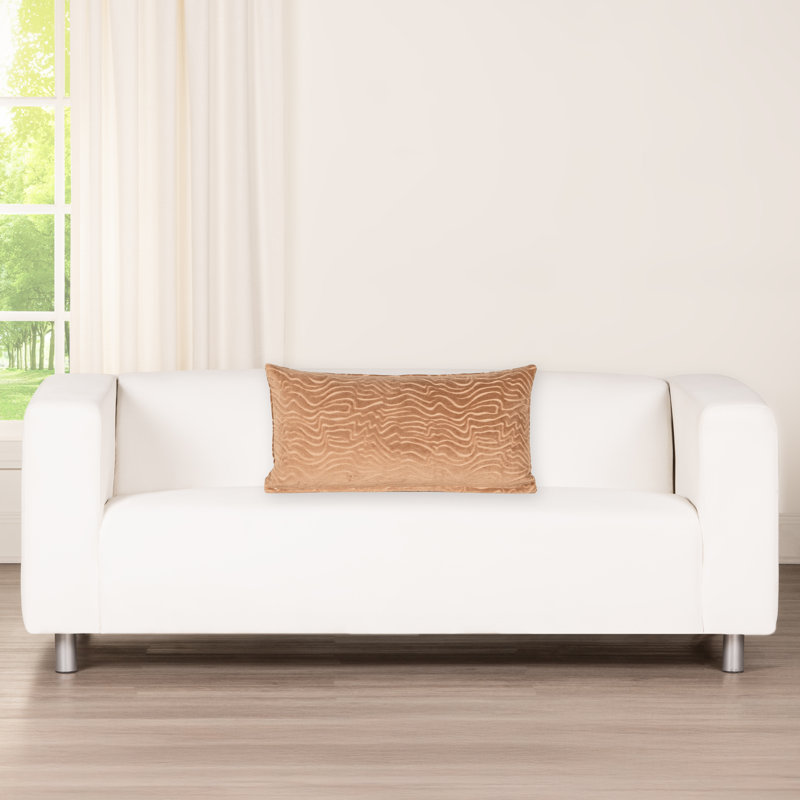 All Modern Disc Accent Pillow by Siscovers - Textured Sophistication,Comfort, Red, Rectangle 14"H x 26"W, Polyester