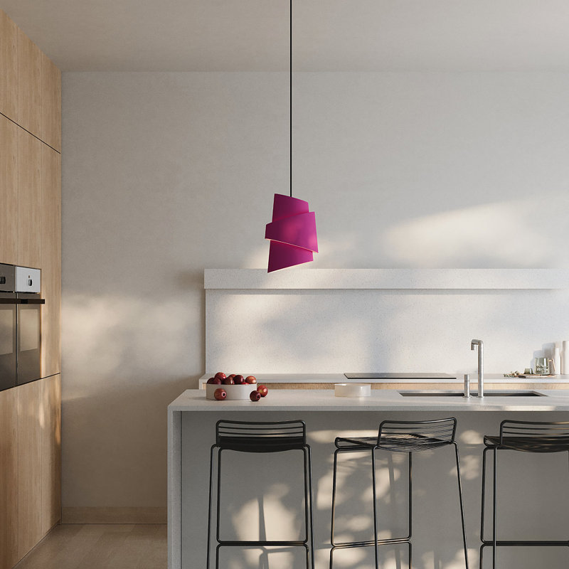 Croissant Pendant Light, Black, Blossom