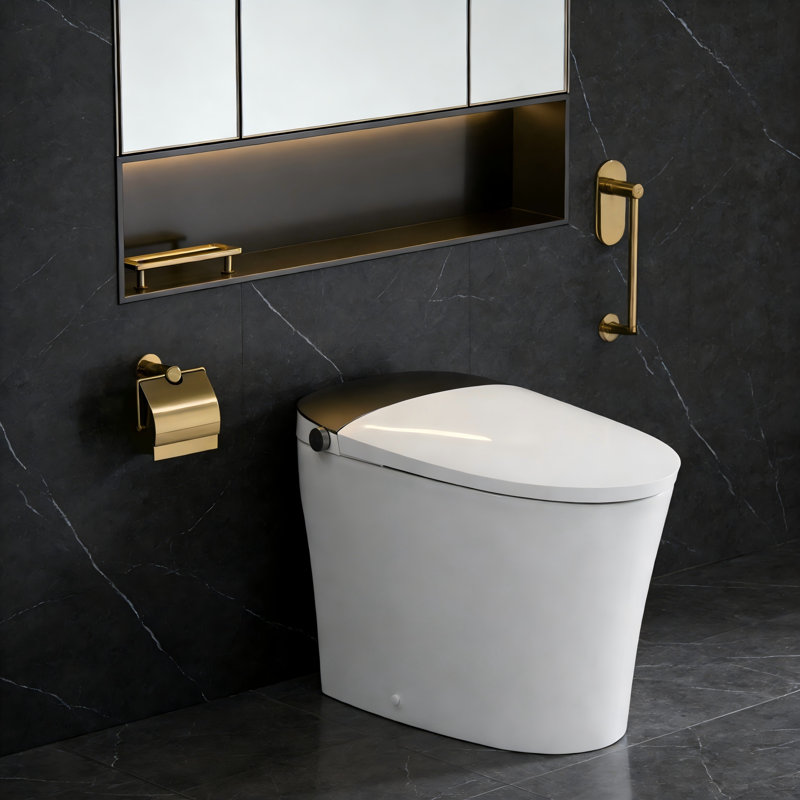 Elongated Smart Bidet Toilet | Ada Comfort Height, 1000G Flush, Heated Seat, Dual Flush 1.1/1.6 Gpf