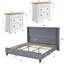 Ensemble de chambre à coucher Dulane 3 pièces, style classique vintage et moderne, pour lit grand format, gris-1629203857-1629203863