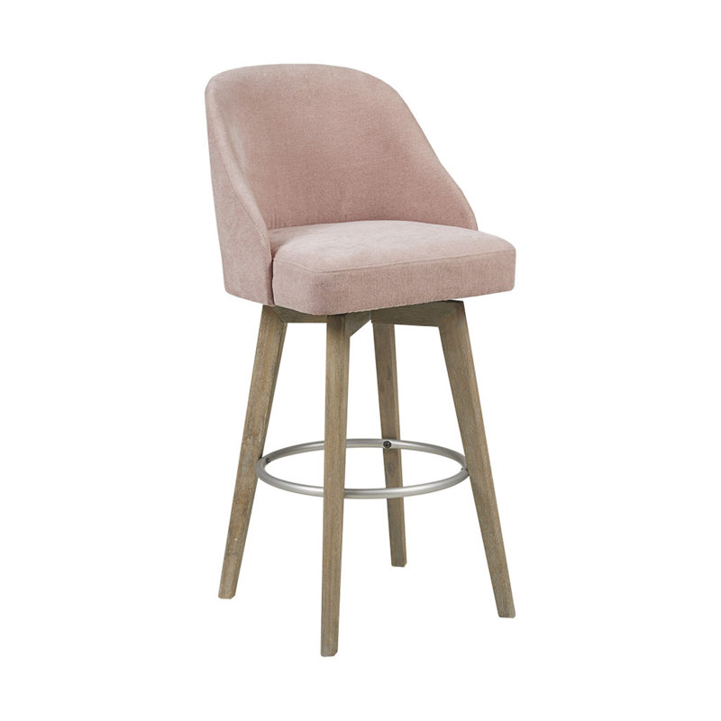 Tabouret de comptoir avec siège pivotant, Rose