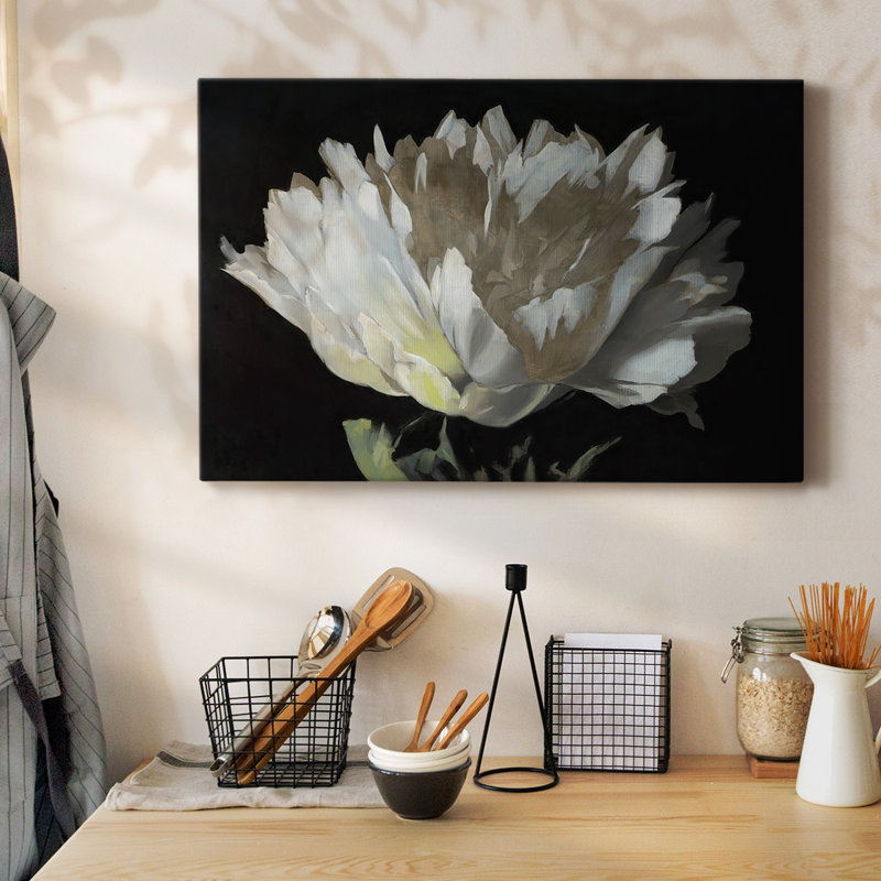 WHITE PEONY-Gallery Wrapped Canvas, 32" H x 48" W