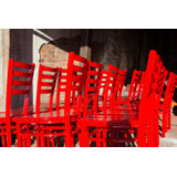 Red Chairs Print by Francis Augustine