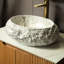 Lavabo de salle de bain 45,7 cm (18 po), ovale irrégulier, lavabo en résine, motif pierre, aspect artistique, sans robinet, utilisation à long terme, 3 couleurs disponibles, entretien facile, profondeur 45,5 cm (17,92 po).