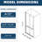 Universal Pivot Shower Door - 1 3/8" Adjustment, 1/4" Tempered Glass, 36000 Times Examined Open/Close Quality, Smooth Rotation, Leak, , Aluminium Alloy Glass With Adjustable, Inspected Feature,-124069844