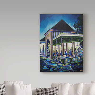 'Cafe Du Monde' Acrylic Painting Print on Wrapped Canvas