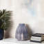 Cool Ice Blue Ribbed Cylindrical Vessel-1037978982