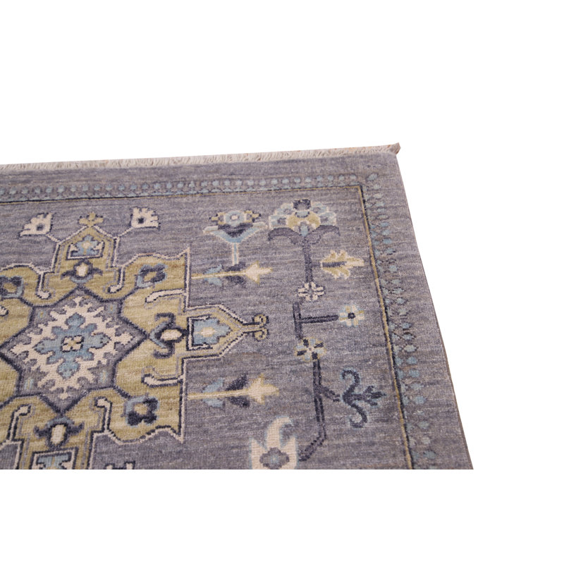 Hand-Knotted High-Quality Gray Area Rug