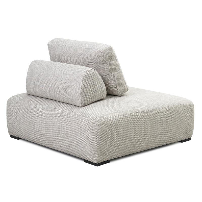 Nico Outdoor Square Lounge Chair in Light Gray