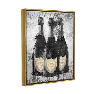 Oliver Gal Italian Mod Champagne, Glam Italian Bubbles Italian Mod  Champagne, Glam Italian Bubbles Modern Black Framed On Paper by Oliver Gal  Graphic Art