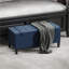 Banc en polyester 36,25 pouces avec salon et finition bleue, 14,3 x 6,2 x 6,2 po-134089962