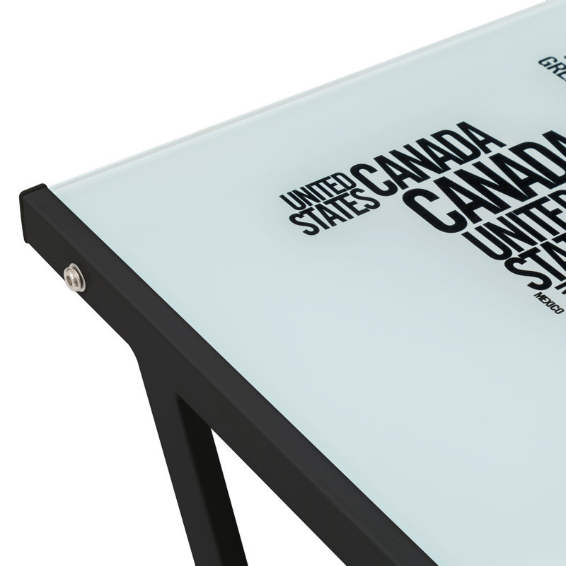 Orella Glass Top Writing Desk