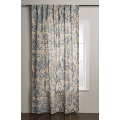 Maison d'Hermine The Miller - Blue 100% Cotton Set of 1 Curtain - 50" x 84"