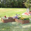 Lit de jardin surélevé en acier galvanisé en forme de L Katherynn - 59,5 po x 59,5 po x 11,75 po, brun-1178568940