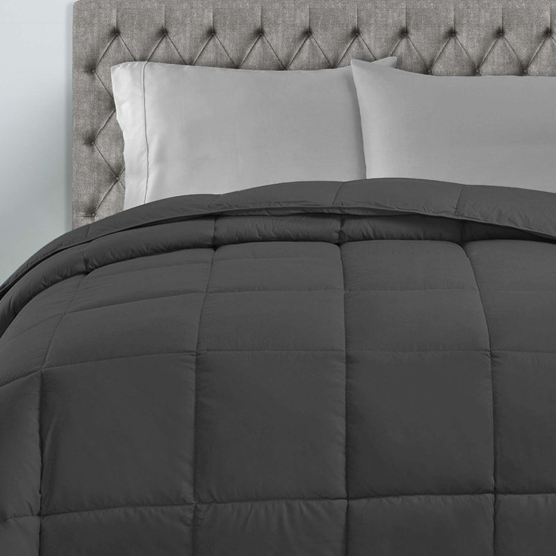 Twin Gray Reversible Microfiber Kids Duvet