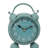 Traditional Analog Metal Tabletop Clock in Black/Blue/White/Beige