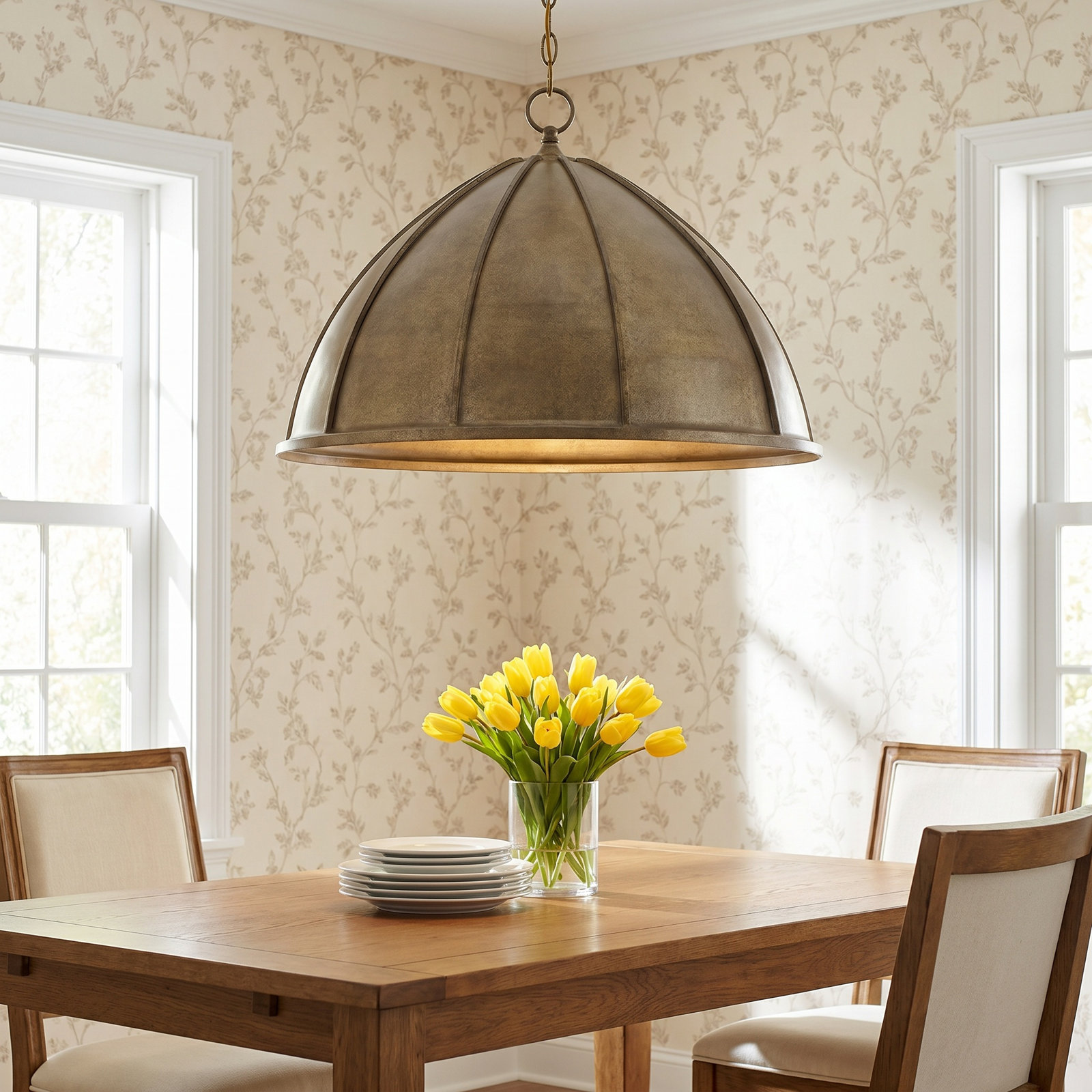 Dotty 3 Light Metal Dimmable Pendant, Gold