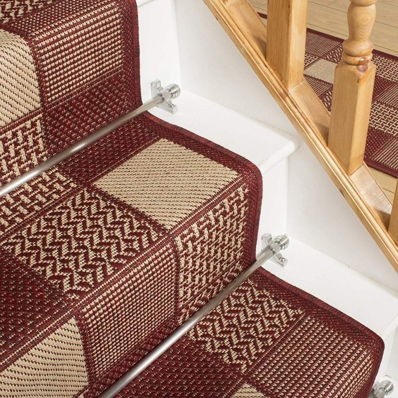 Abrahams Stair Runner Geometric Hand Woven Indoor / Outdoor Area Rug, Runner 840cm x 80cm