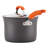 Rachael Ray Hard Anodized Nonstick Cookware Pots and Pans Set, 14 Piece - Gray with Orange Handles