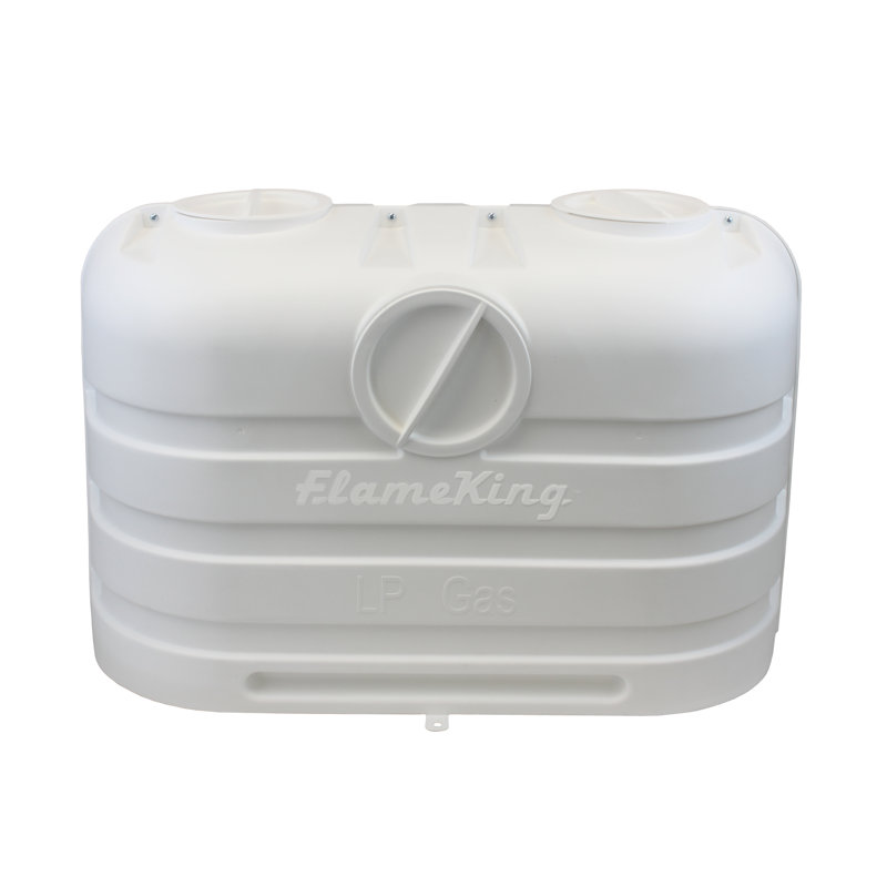 Flame King Dual 20LB Propane LP Tank Light Plastic Heavy Duty Cover for RV, Travel Trailer, Camper