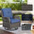 Carolina 5 Piece Swivel Chairs Seating Group With Cushions And Ottoman-197985707-197985705
