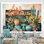 «Blue floral Watercolor Pottery I», reproduction d'art sur toile Boho Pottery