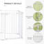 74.5cm H Panel Metal Pet Barrier With Door