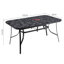 Cass Rectangular 6 - Person 150cm L Outdoor Garden Tempered Glass Black Marble Coffee Table