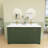 Solid Surface 60'' W X 22'' D Double Sinks Vanity Top Resin Stone Rectangular Sink Countertop in White with Pre-drilled Faucet Holes & 1.38 in. H Backsplash