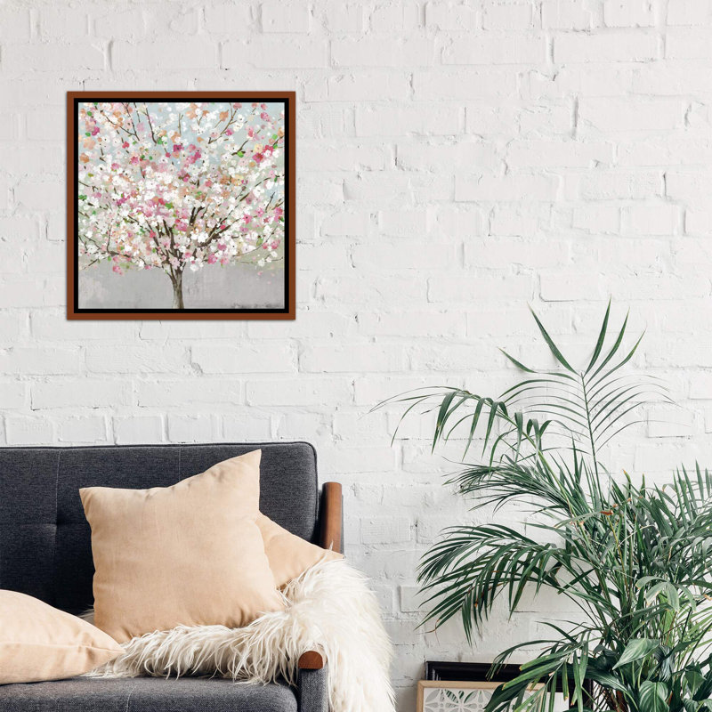 « spring love » par allison pearce, reproduction d’art, H 18 po x l 18 po x P 1,5 po, Toile avec cadre en bois classique
