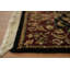 Élégant tapis de couloir Agra noir et bourgogne pour les intérieurs élégants 2 x 13
