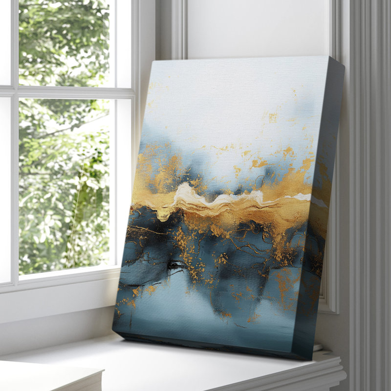 Abstrait, toile tendue avec châssis de format CD XXXVII - Prêt à être accroché, H 18 po x l 12 po