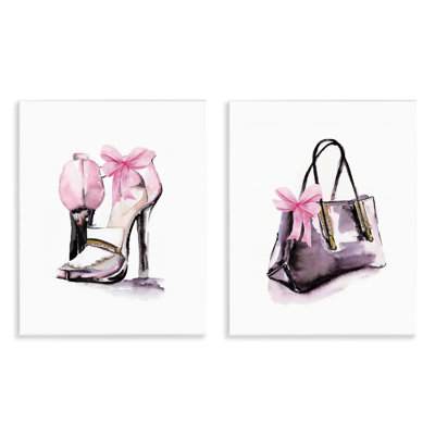 Plaque murale de luxe chaussures et sac à main, design par Stella Chang