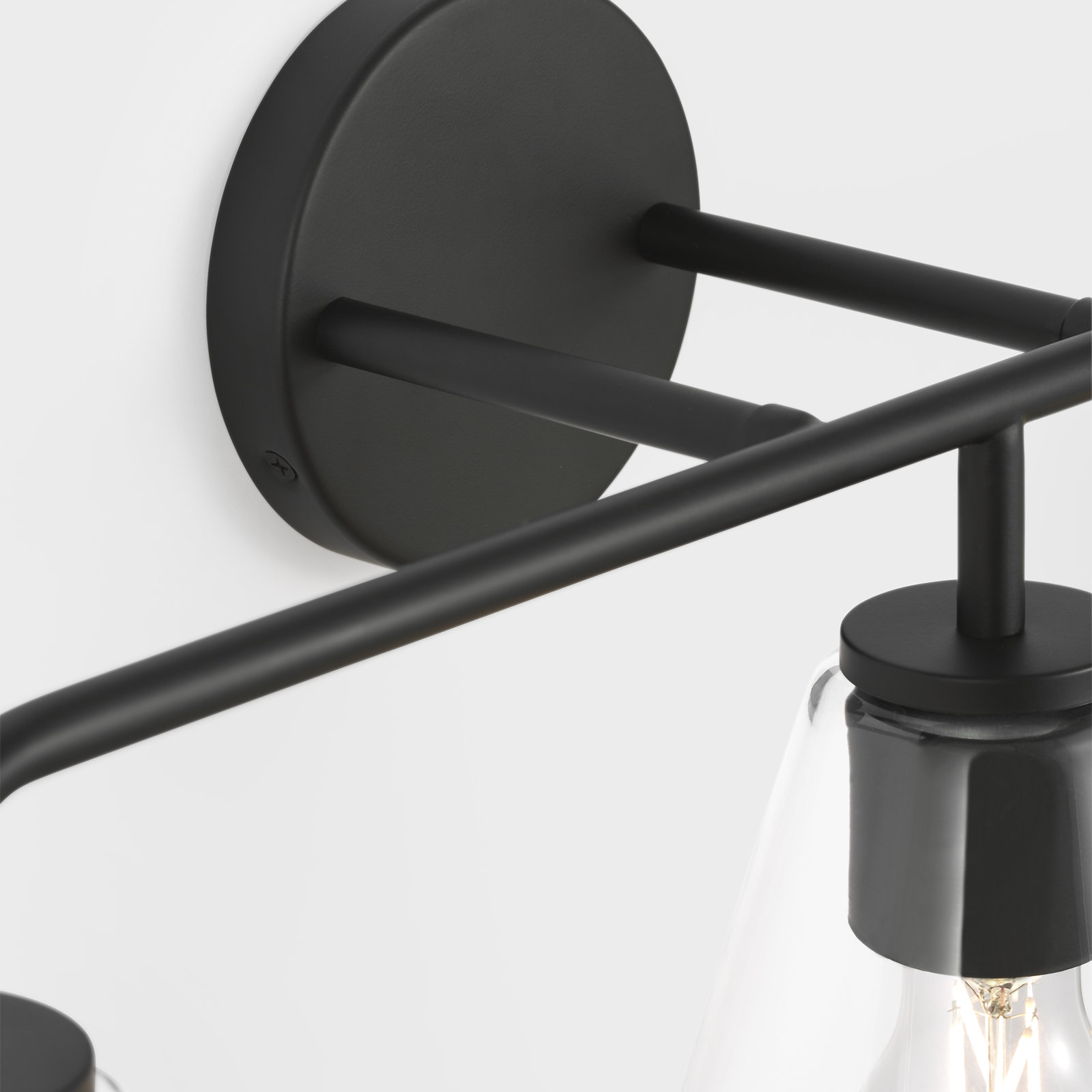 Senda One Light Vanity, Clear, Midnight Black, 3