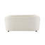 Mariko Beige Linen Loveseat With 2 Toss Pillows
