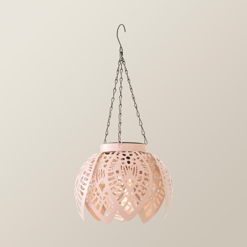 Outdoor Hanging Lantern, Pink