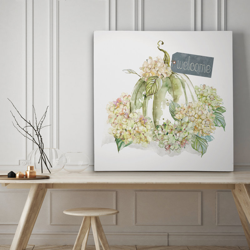 « end of summer welcome », impression sur toile, H 16 po x l 16 po x P 1,5 po, Toile tendue
