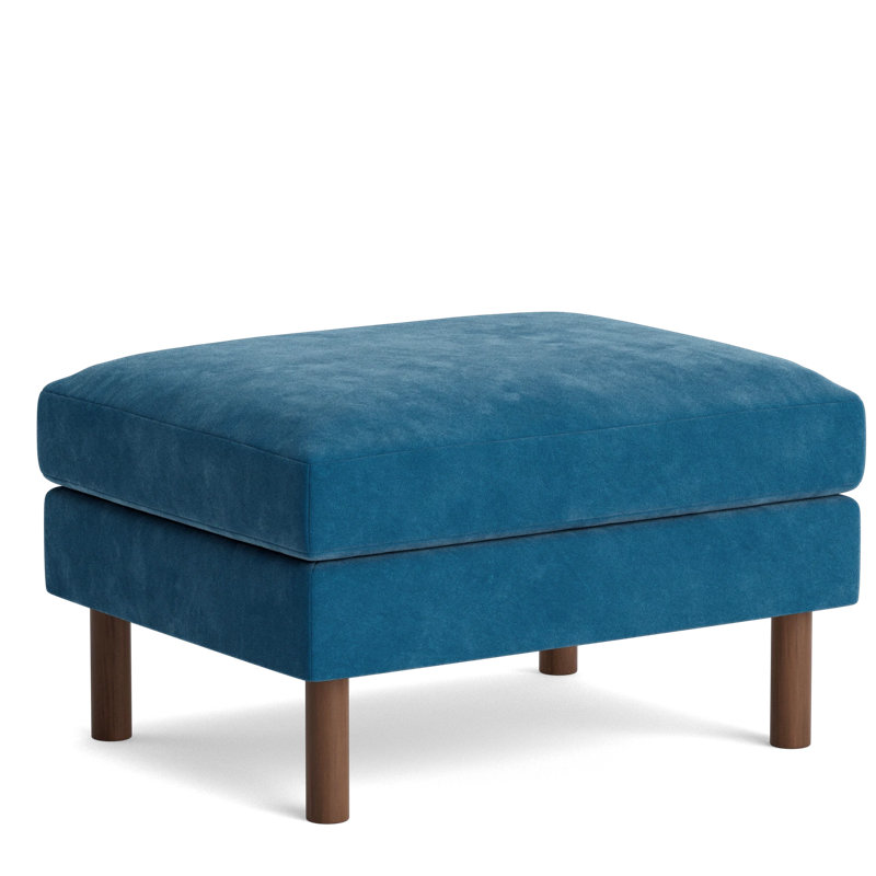 Laguna Ottoman, Performance Velvet - Denim