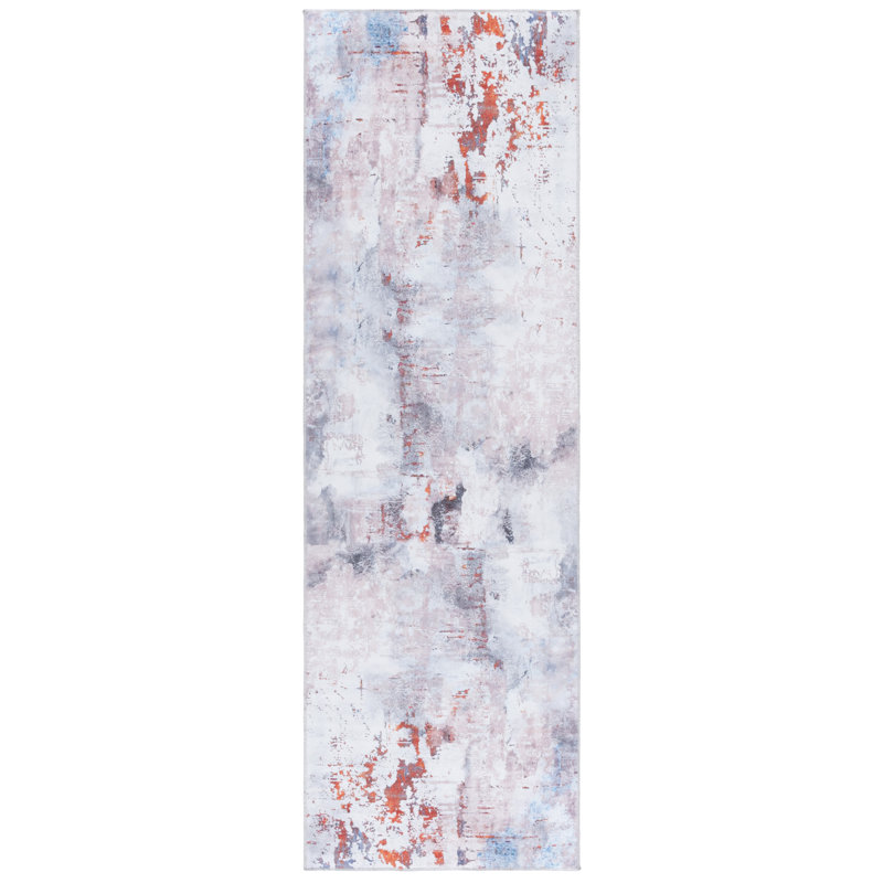 Zoen Performance Machine Washable Abstract Rug, Runner 2'6" x 8'