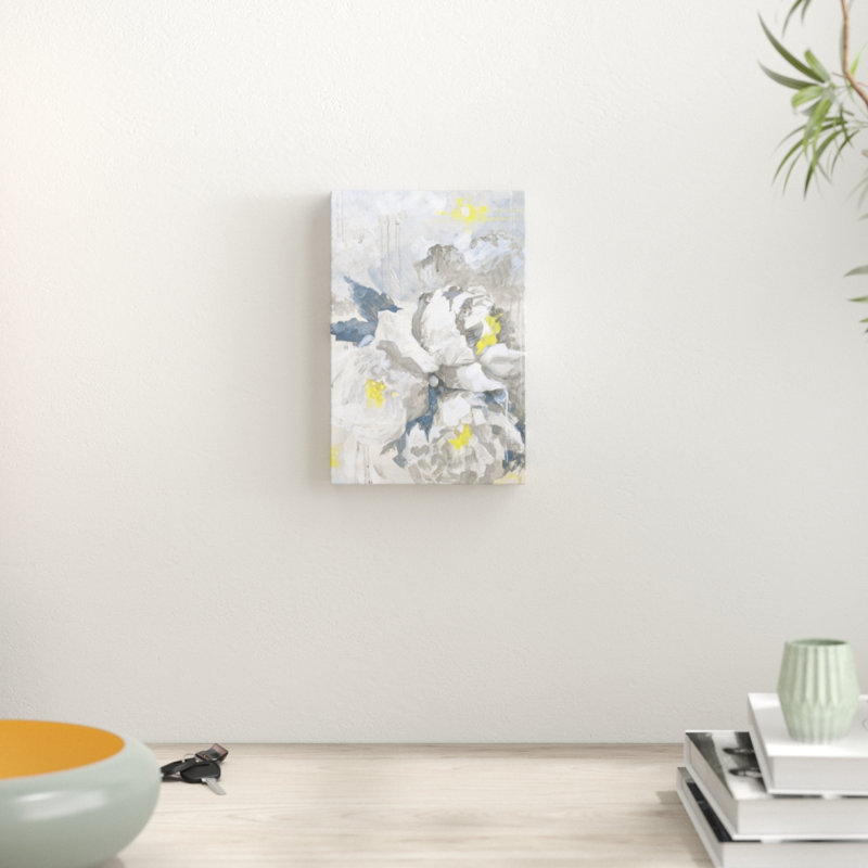 White Peony III - Wrapped Canvas Painting, 30cm H x 20cm W