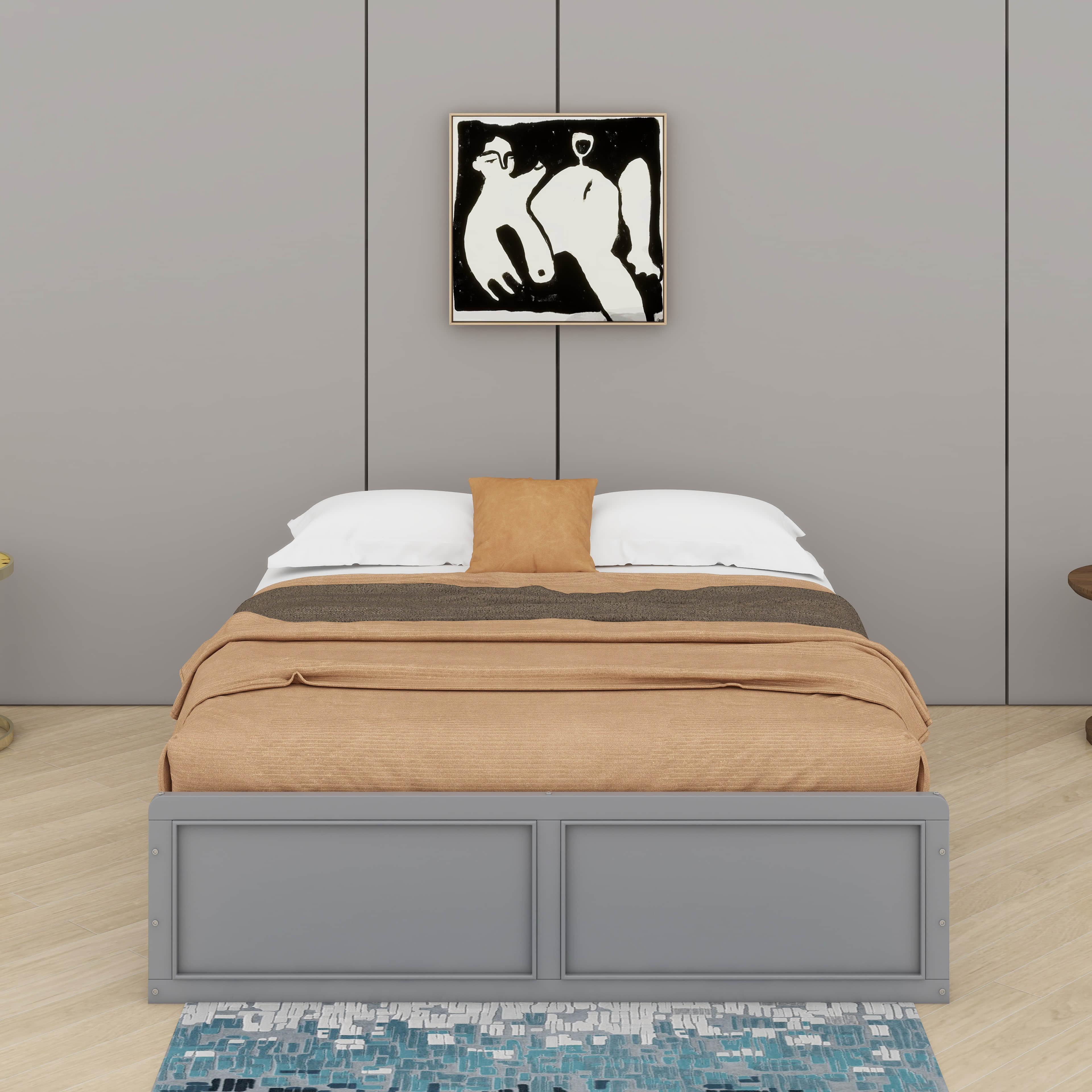 Red Barrel Studio® Wood Queen Size Platform Bed Frame With 6 Drawers ...
