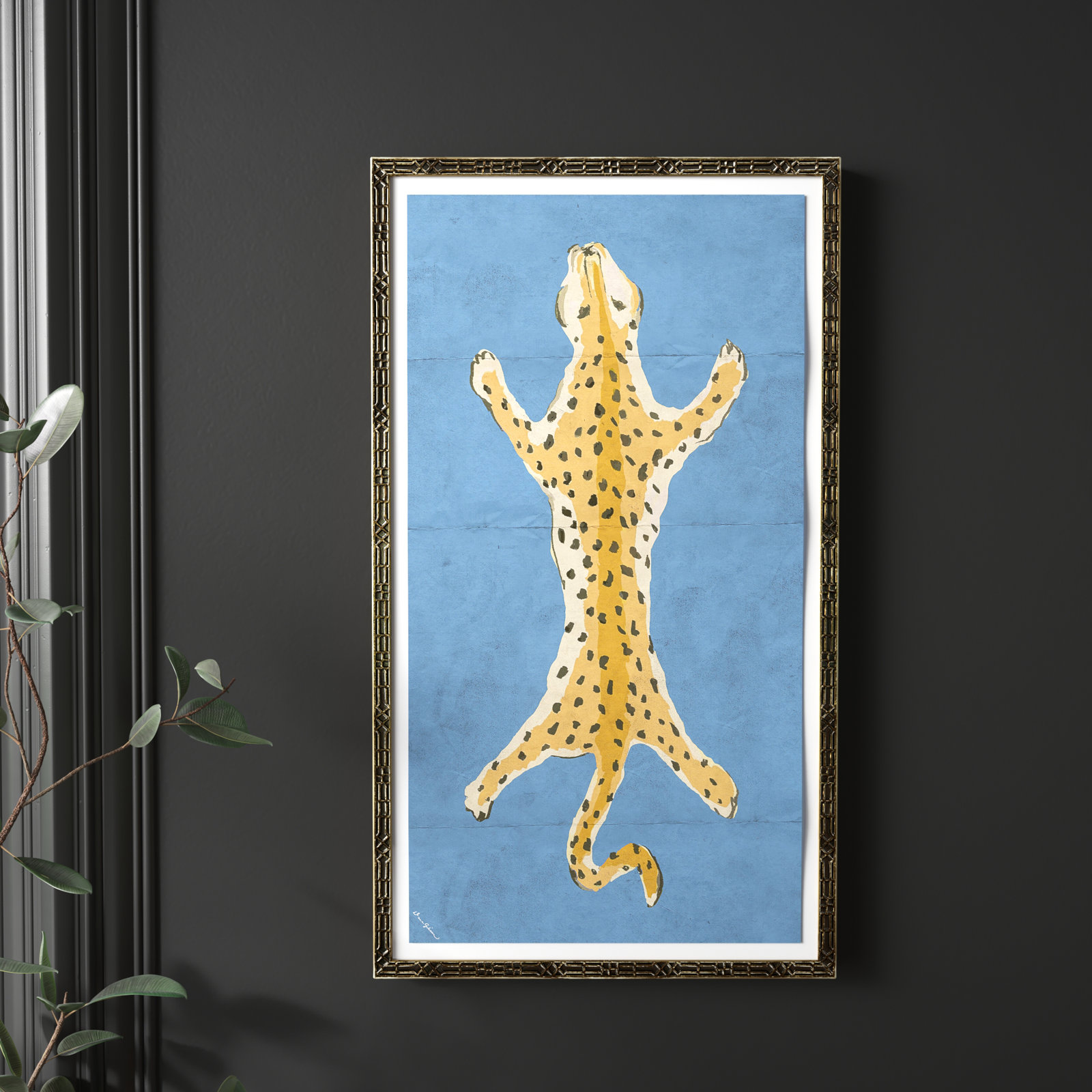 Leopard In Blue by Dana Gibson