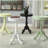 White side table with turned base-458607098