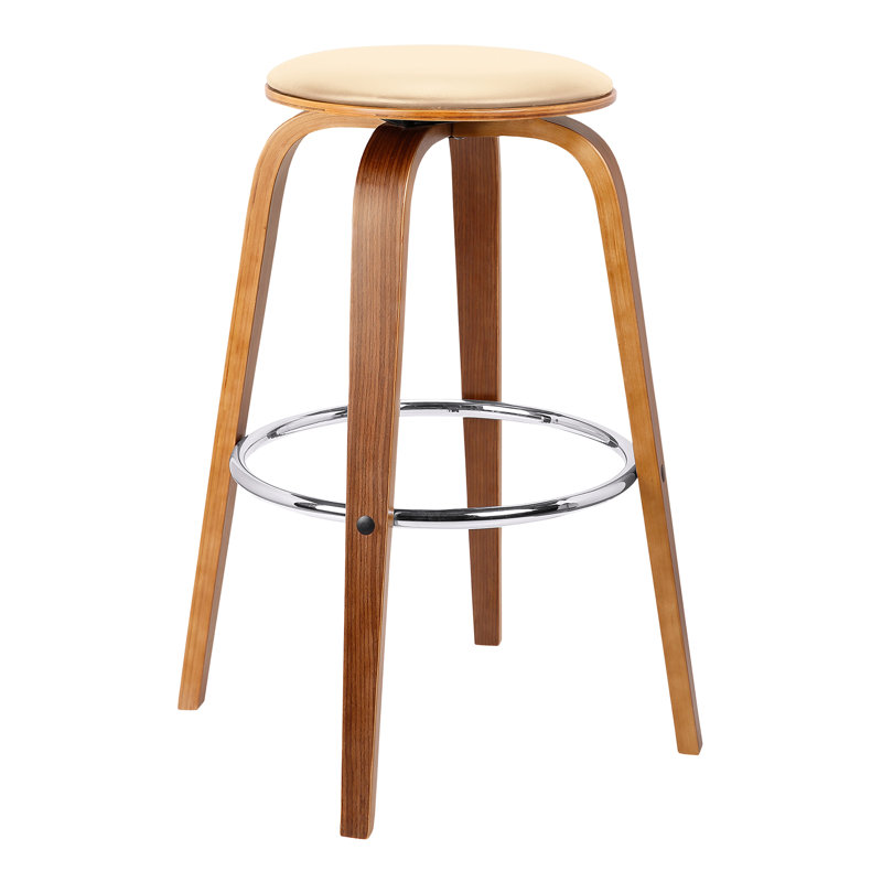 Swivel Upholstered Counter Stool, 63.5cm H x 43.18cm W x 43.18cm D, Cream