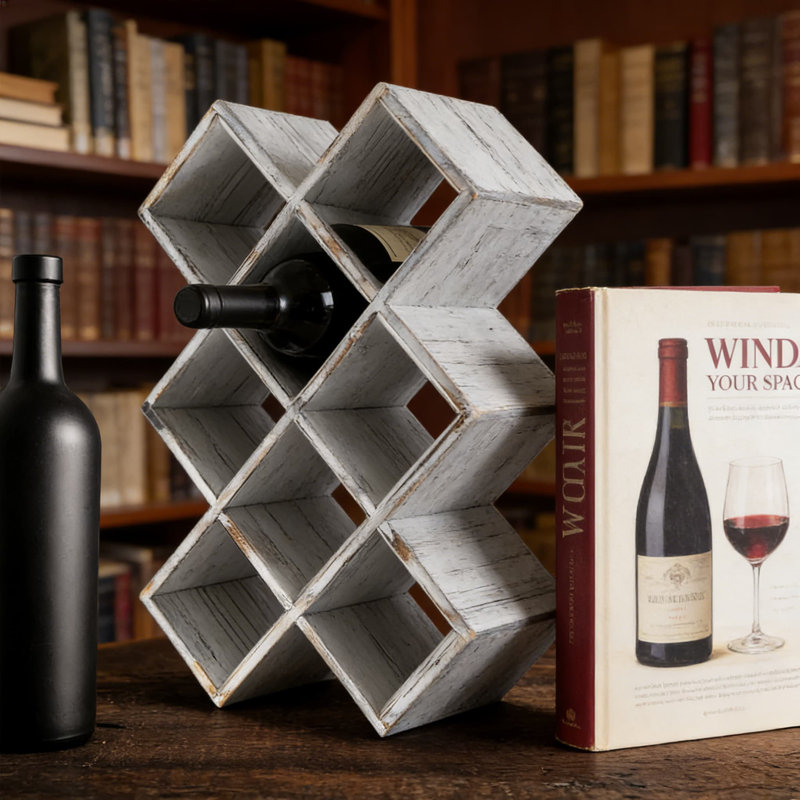 Support à vin en bois pénitent