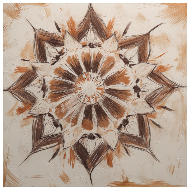 Textured Mandala Art Comforter, Twin Extra Long