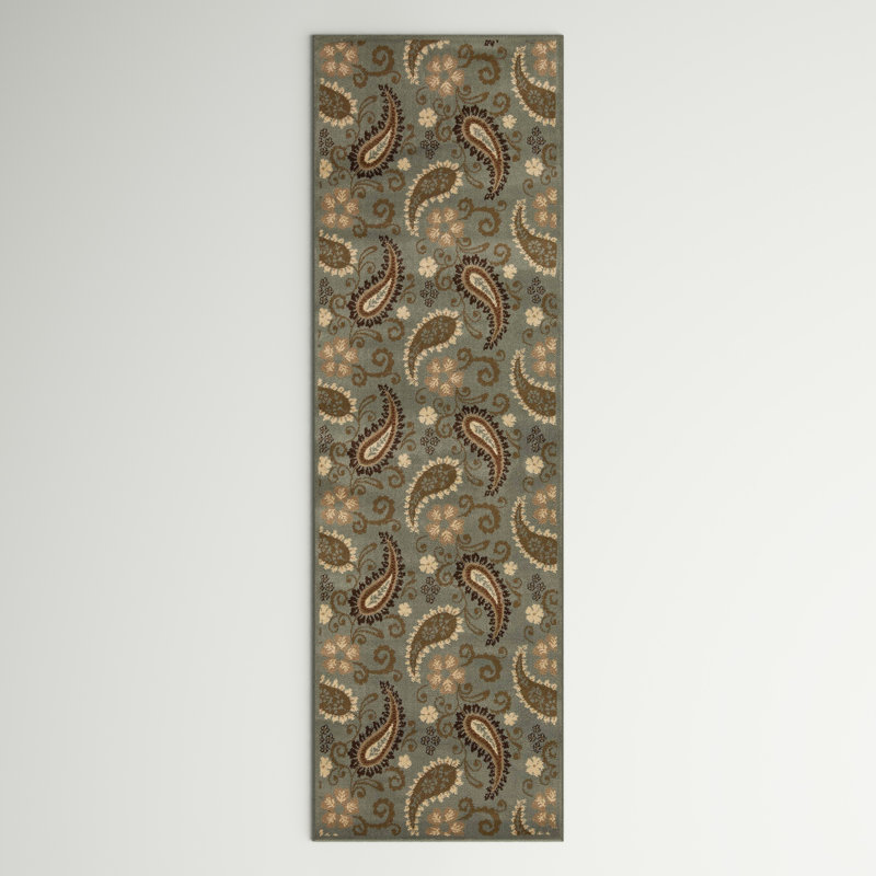 Tapis d'intérieur tissé à la machine Aristizabal, Tapis de couloir 2 pi 6 po x 8 pi