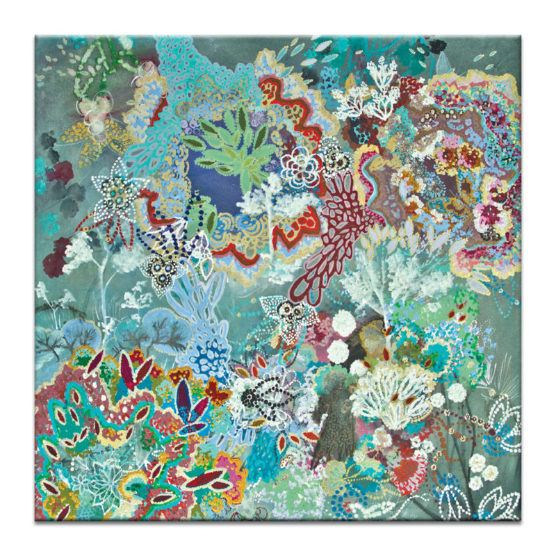 Empiezo A Ver 2 by Lia Porto - Wrapped Canvas Print, 41cm H x 41cm W x 3.8cm D