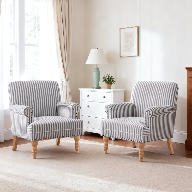 Upholstered Armchair, Grey